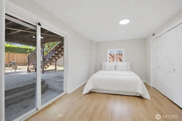 Lower level bedroom/office with walkout patio