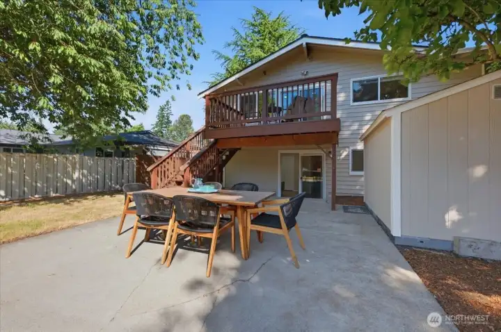 Spacious backyard patio