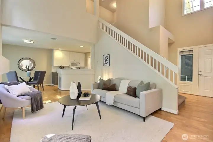 Gather with family or friends in a welcoming open floor plan where conversation flows as easily as the layout itself. Gather with family or friends in a welcoming open floor plan where conversation flows as easily as the layout itself.