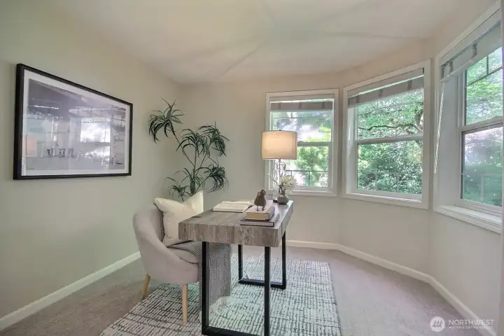 Work from home, host guests, or create your dream flex space—this main-floor room, overlooking the front entry to the home adapts to your lifestyle. Work from home, host guests, or create your dream flex space—this main-floor room, overlooking the front entry to the home adapts to your lifestyle.