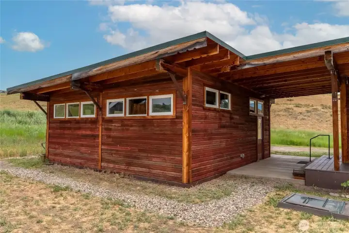 Breezeway to the double car garage