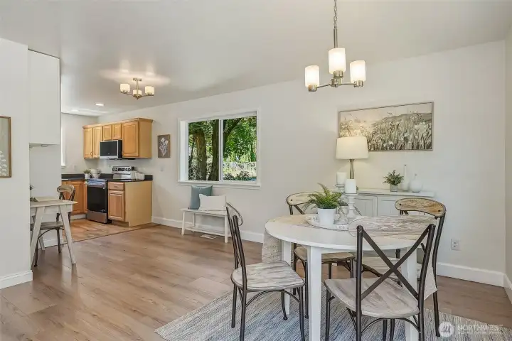 Beautiful new LVP flooring throughout — no carpet anywhere, just clean, fresh, easy-to-maintain floors
