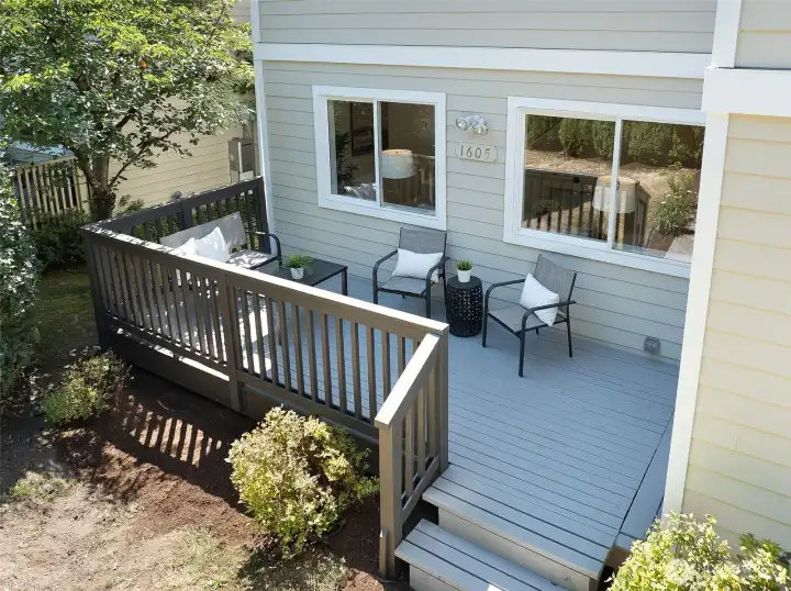 Aerial view of the deck