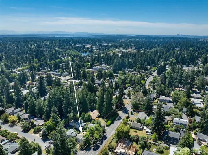 Looking NW. Costco & Home Depot are just 1.1 miles away. Fred Meyer is to the west outside the picture, just 0.5 miles away. Interurban Trail is a few blocks to the west (left of picture)