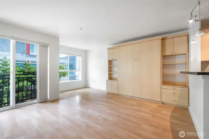Custom Murphy bed with storage. Custom Murphy bed with storage.