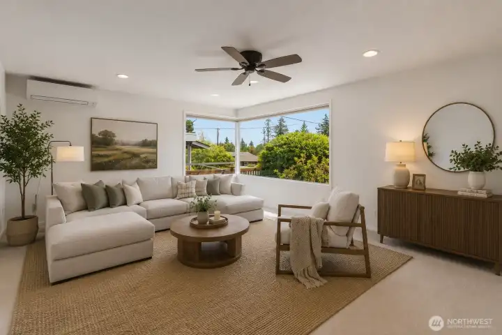 Virtually Staged - Mini split system offers heating and AC. Virtually Staged - Mini split system offers heating and AC.