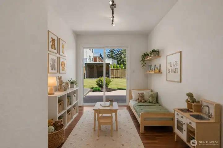 Virtually Staged - 3rd Room shown here as a small bedroom. Virtually Staged - 3rd Room shown here as a small bedroom.