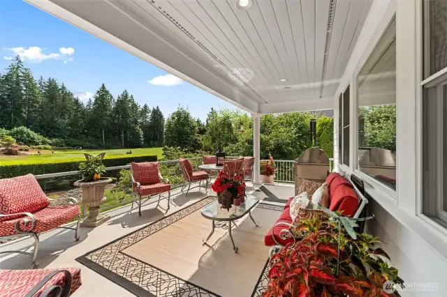 Covered patio is perfect for year 'round enjoyment. Imagine the memories you'll create with BBQ and picnic times!