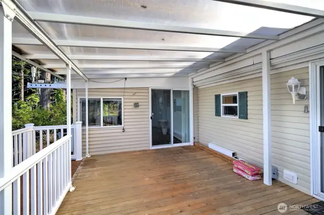 Deck off of living are with access to large bonus room.