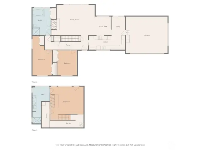 Floor plan with both floors included.