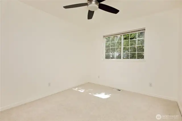 Bedroom #2 with fan and lots of light