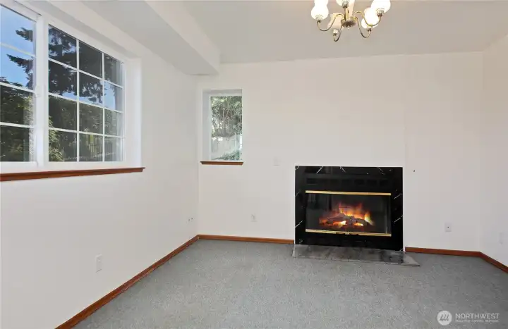 3rd bedroom with fireplace