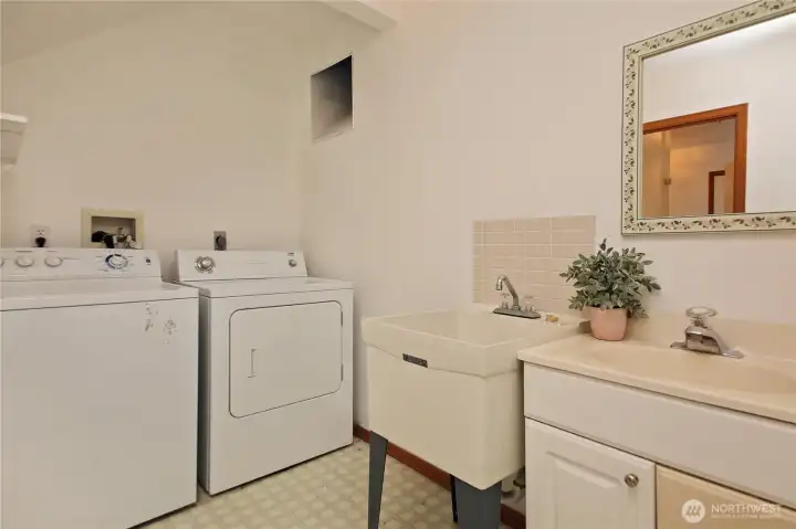 2nd bath with laundry and shower