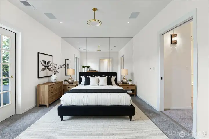 Virtually Staged Primary Bedroom (idea 2)