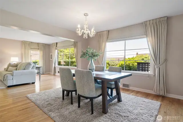 Floor plan is quite open for a home of this era.