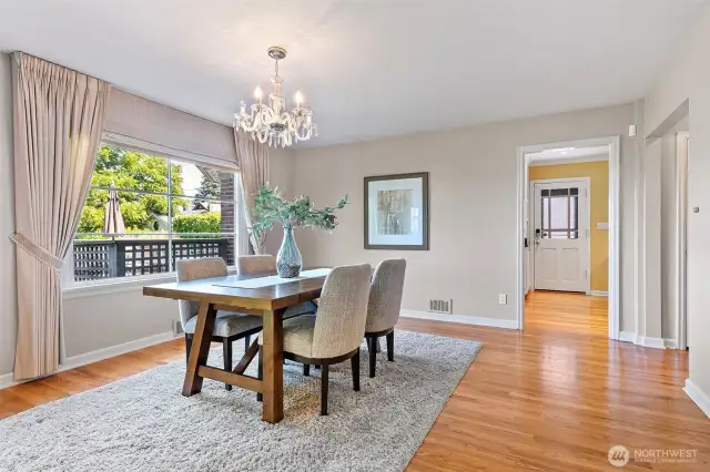 Hardwood floors throughout main level.