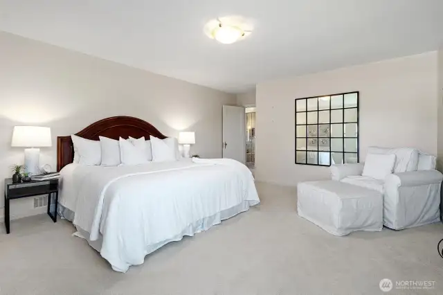 Generously sized primary suite