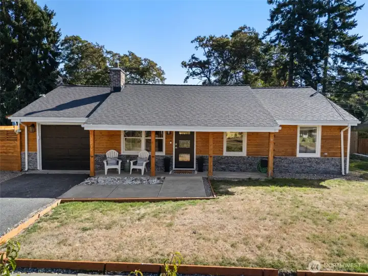 Front of the home has been completely remodeled