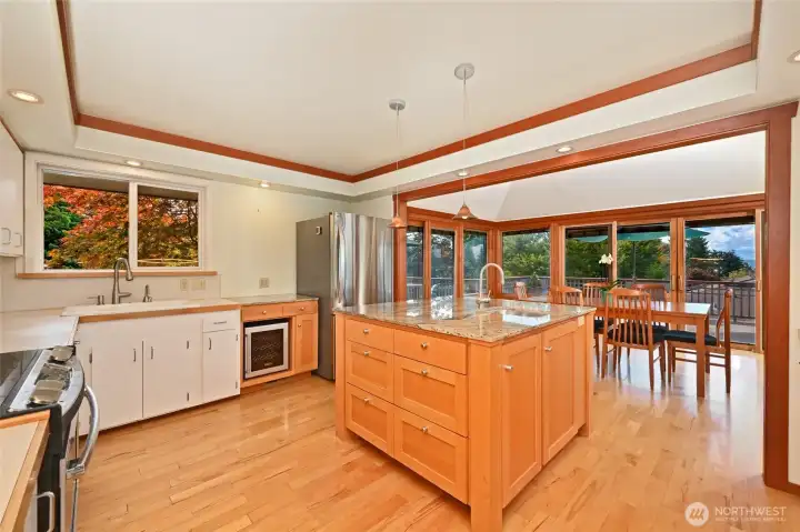 Light and airy with a kitchen sink looking to the yard!