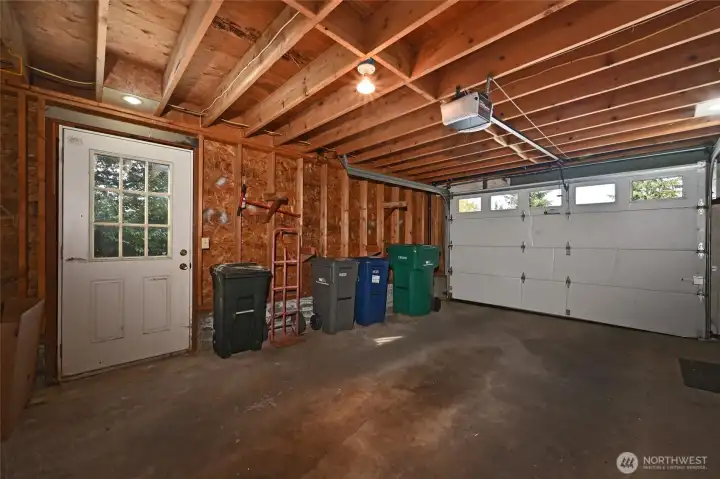 Large garage with work shop (not in this photo).