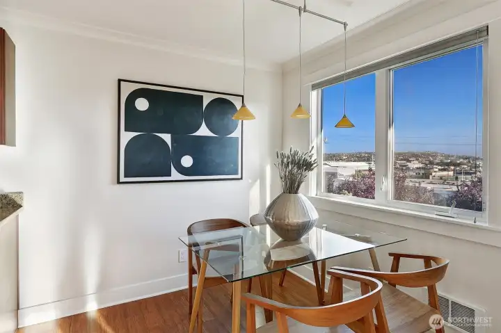 Roomy dining space