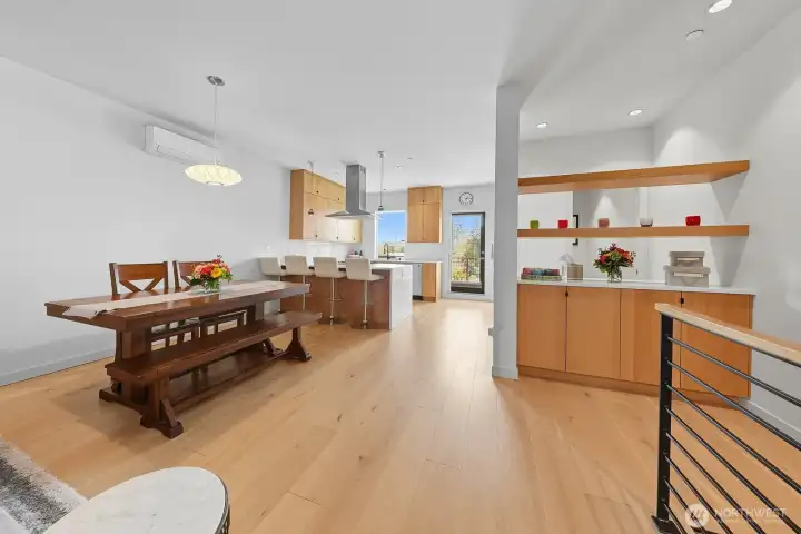 Open and bright kitchen.