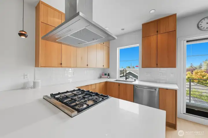 Quartz counter-tops.