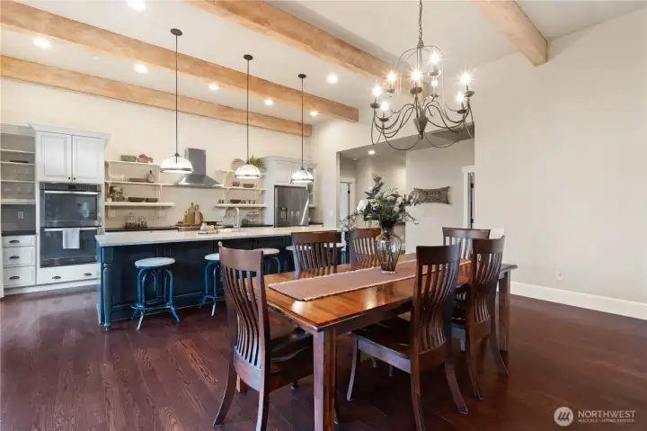 Gorgeous Open Dining Room and Kitchen