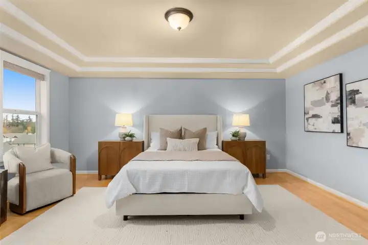 Check out the ceilings and bamboo floors