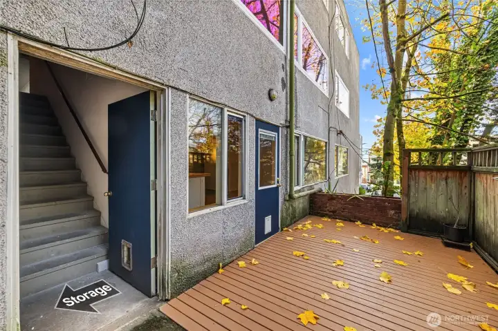 Relax on your personal deck with two garden planters - perfect for urban gardening.