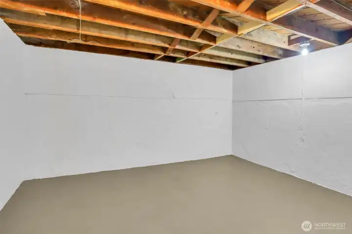 Extra Room in Unfinished Basement