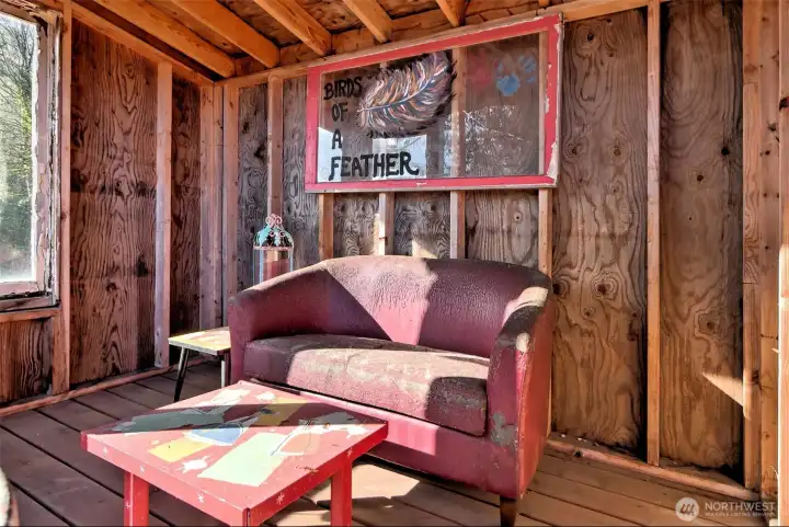 Kick back and relax in the treehouse