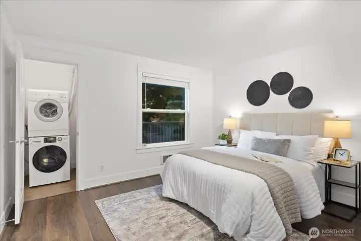 ....and stackable washer and dryer.