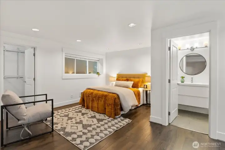 Lower level secondary primary bedroom