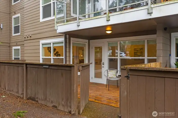 Gate access to your unit at street level.