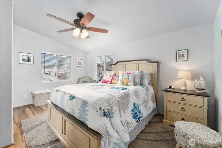 Bedroom #2 with ceiling fan
