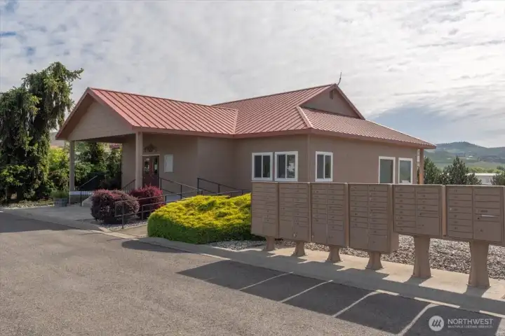 View of mail box bank plus Clubhouse