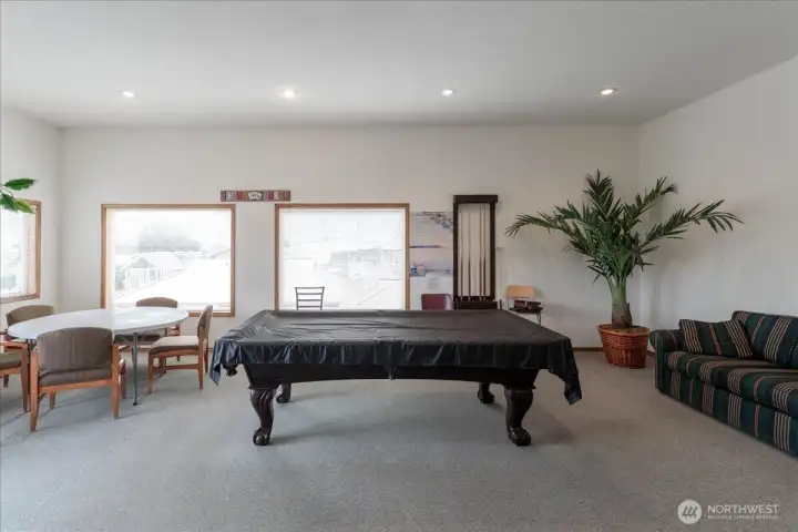 Clubhouse pool room