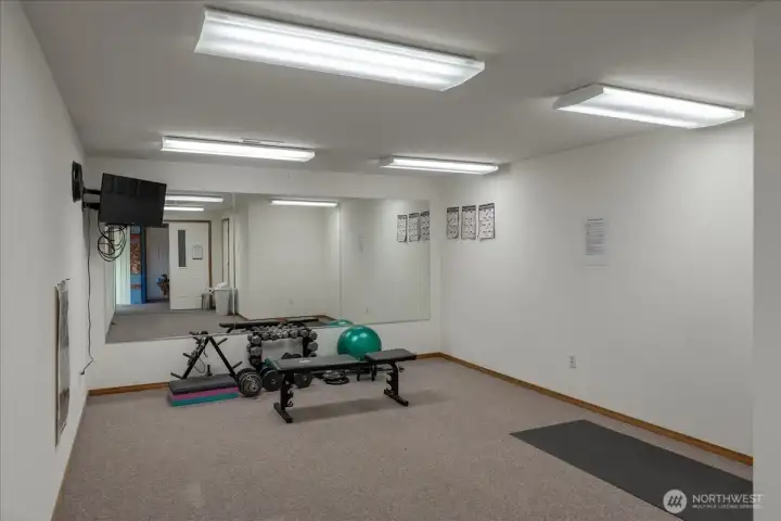 Clubhouse aerobic gym space