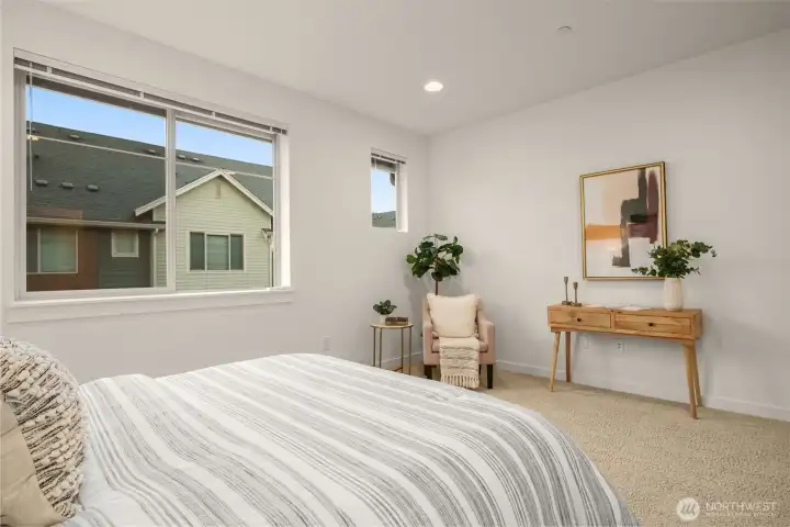 Primary bedroom (staged)