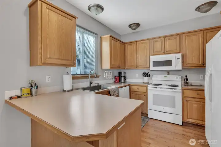 Kitchen with ample counter space and storage
