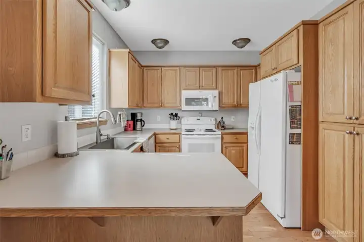 Kitchen with functional layout and natural light