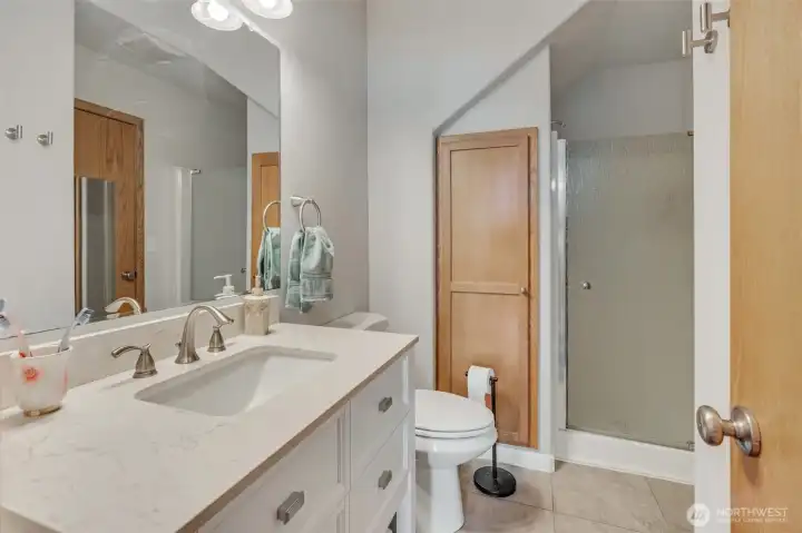 3/4 bathroom on main floor