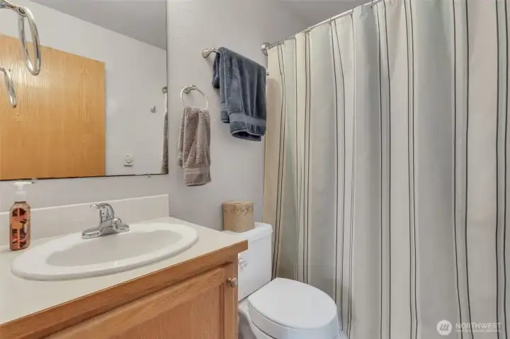 Full bathroom on upper level