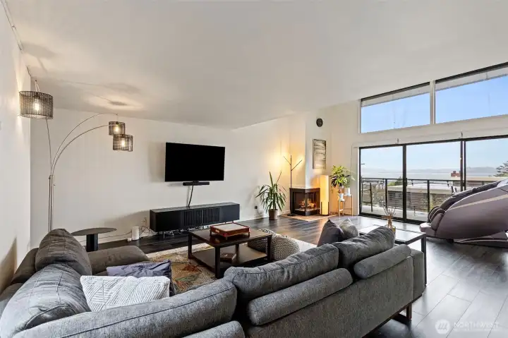 Great indoor/outdoor flowing living room with natural light.