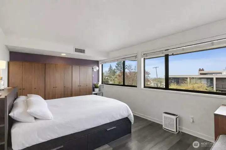 Elegant primary suite.  Ample closet space in master