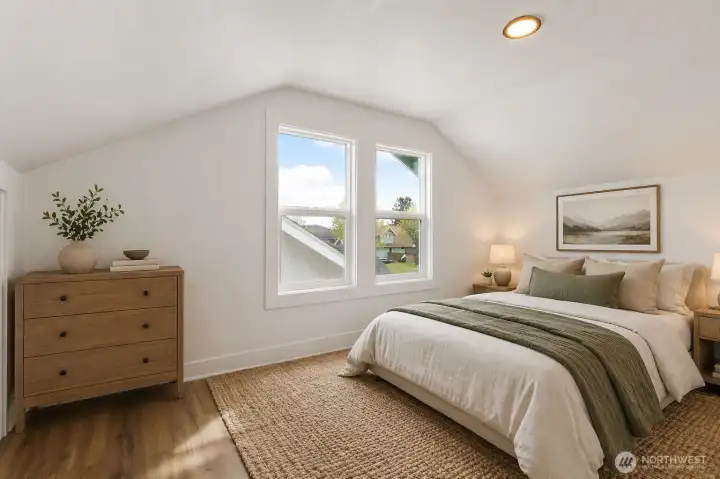 Upstairs bedroom - virtually staged