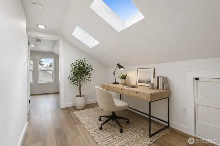 Virtually staged office space