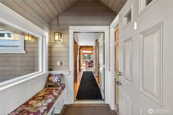 Charming mud room/entry.