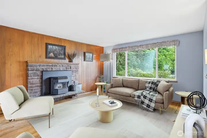 Living Room, Virtually Staged.